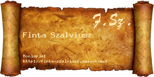 Finta Szalviusz névjegykártya